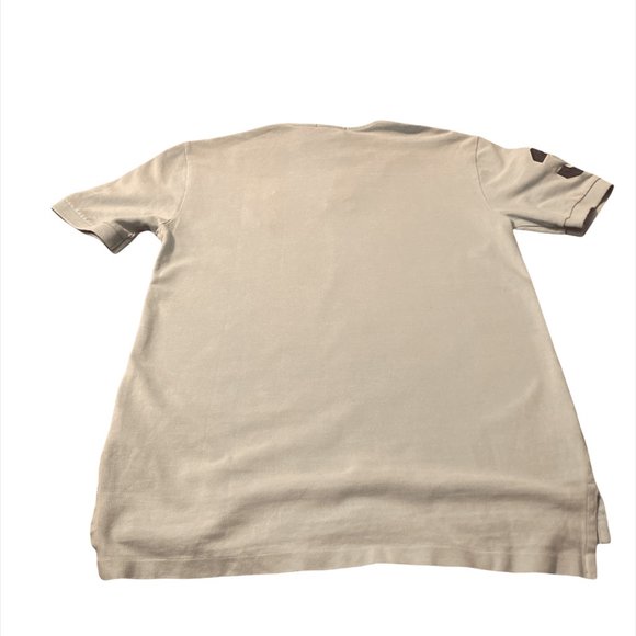 Ralph Lauren Boys  Mesh Polo Collar T-shirt Signature Embroidered Beige - Picture 2 of 7